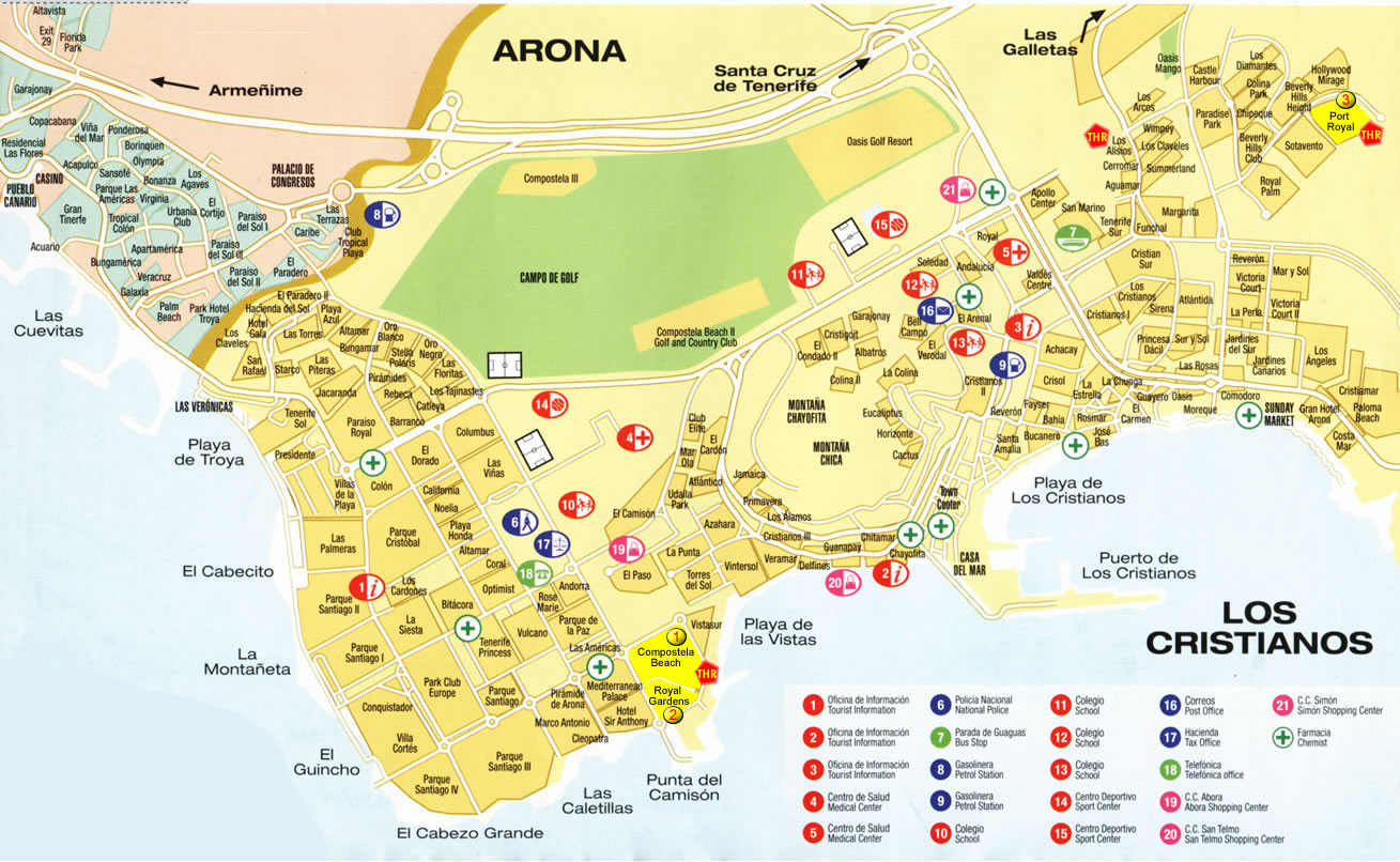  nekes Hasonl s g Komoly Mapa Tenerife Sur Playa De Las Americas 